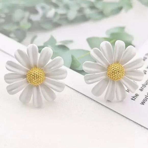 💎253💎 Cute Daisy Earrings - Picture 3 of 14